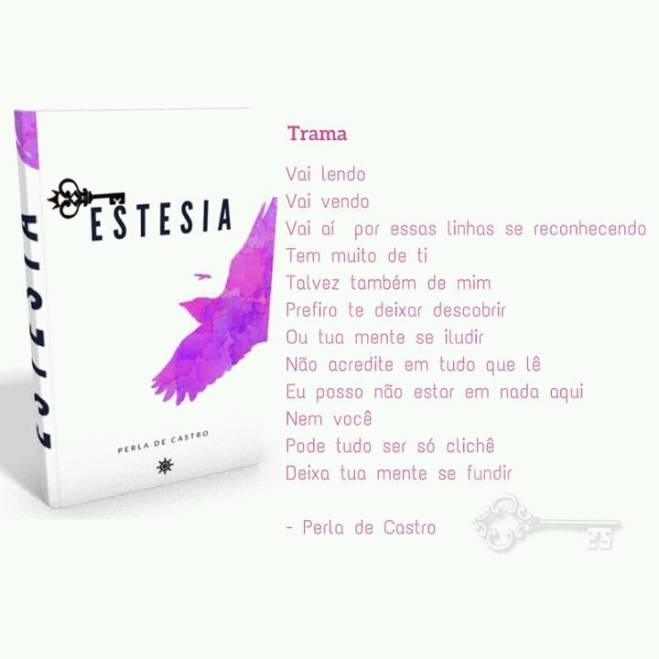 Livro de poesias "Estesia", de Perla de Castro.